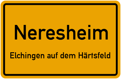 Straßenverzeichnis Neresheim Elchingen auf dem Härtsfeld