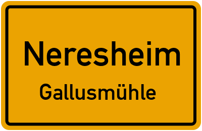 Straßenverzeichnis Neresheim Gallusmühle