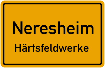 Straßenverzeichnis Neresheim Härtsfeldwerke