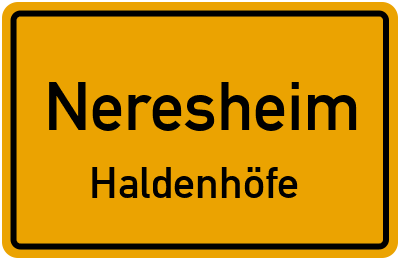 Straßenverzeichnis Neresheim Haldenhöfe