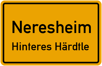 Ortsschild Neresheim Hinteres Härdtle