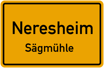 Straßenverzeichnis Neresheim Sägmühle