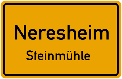Straßenverzeichnis Neresheim Steinmühle