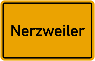 Ortsschild von Nerzweiler in Rheinland-Pfalz