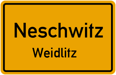 Straßenverzeichnis Neschwitz Weidlitz