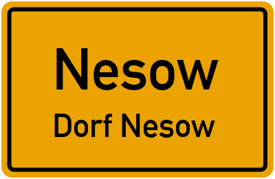 Straßenverzeichnis Nesow Dorf Nesow