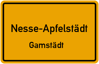 Straßenverzeichnis Nesse-Apfelstädt Gamstädt