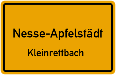 Straßenverzeichnis Nesse-Apfelstädt Kleinrettbach