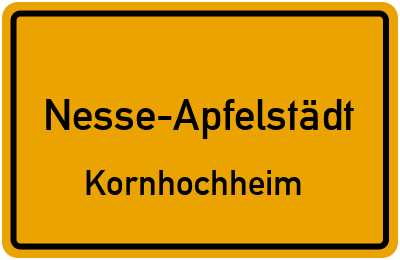 Straßenverzeichnis Nesse-Apfelstädt Kornhochheim