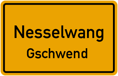 Straßenverzeichnis Nesselwang Gschwend