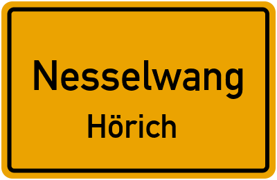 Straßenverzeichnis Nesselwang Hörich