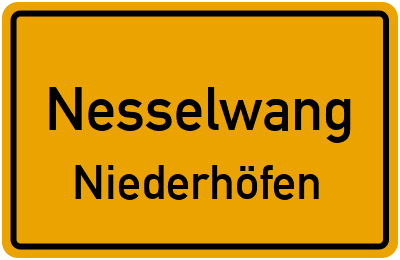 Straßenverzeichnis Nesselwang Niederhöfen