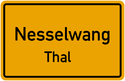 Straßenverzeichnis Nesselwang Thal