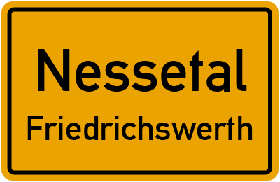 Straßenverzeichnis Nessetal Friedrichswerth