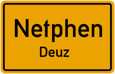 Ortsschild Netphen Deuz