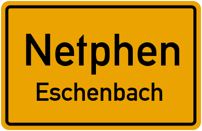Ortsschild Netphen Eschenbach
