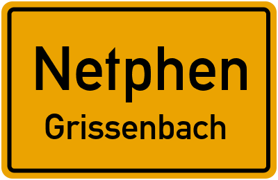 Ortsschild Netphen Grissenbach