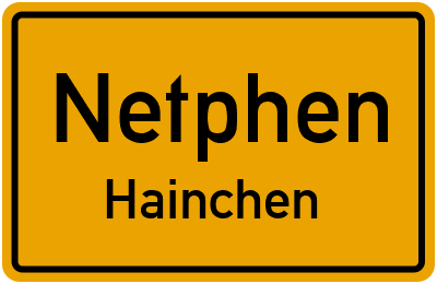 Ortsschild Netphen Hainchen