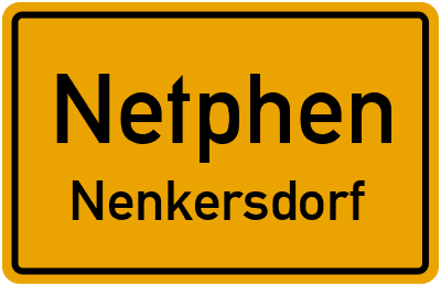 Ortsschild Netphen Nenkersdorf