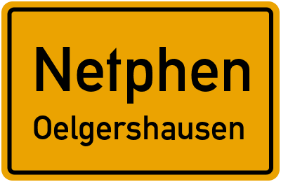 Ortsschild Netphen Oelgershausen