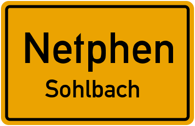 Ortsschild Netphen Sohlbach
