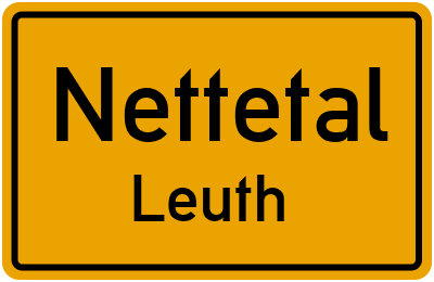 Ortsschild Nettetal Leuth