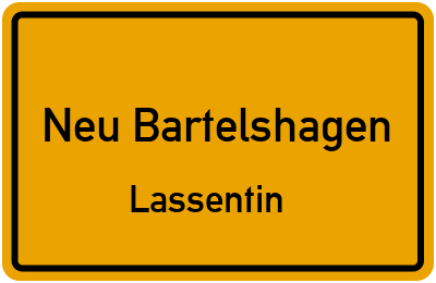 Straßenverzeichnis Neu Bartelshagen Lassentin