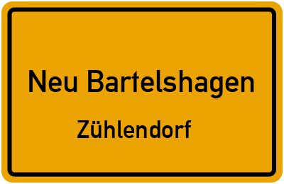 Straßenverzeichnis Neu Bartelshagen Zühlendorf