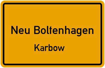 Straßenverzeichnis Neu Boltenhagen Karbow