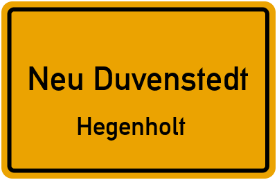 Straßenverzeichnis Neu Duvenstedt Hegenholt