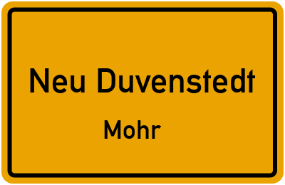 Straßenverzeichnis Neu Duvenstedt Mohr