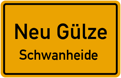 Straßenverzeichnis Neu Gülze Schwanheide