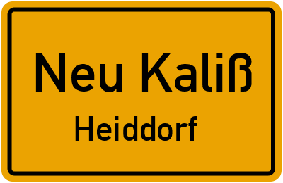 Straßenverzeichnis Neu Kaliß Heiddorf