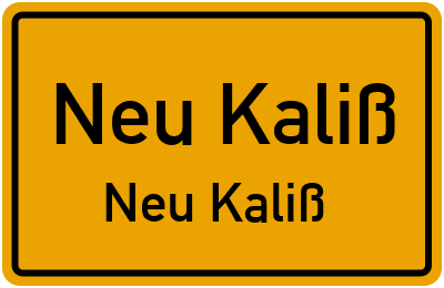 Straßenverzeichnis Neu Kaliß Neu Kaliß