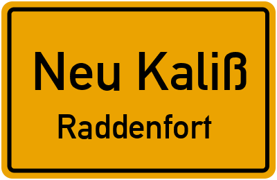 Straßenverzeichnis Neu Kaliß Raddenfort