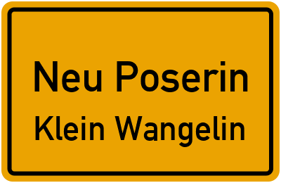 Straßenverzeichnis Neu Poserin Klein Wangelin