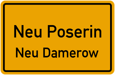 Straßenverzeichnis Neu Poserin Neu Damerow