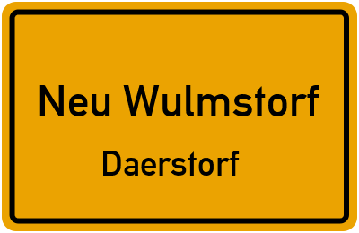 Ortsschild Neu Wulmstorf Daerstorf
