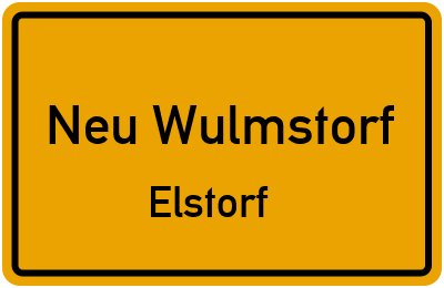 Ortsschild Neu Wulmstorf Elstorf
