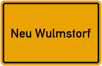Ortsschild von Neu Wulmstorf in Niedersachsen