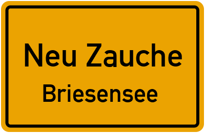 Straßenverzeichnis Neu Zauche Briesensee