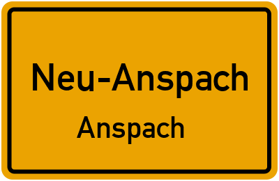 Ortsschild Neu-Anspach Anspach