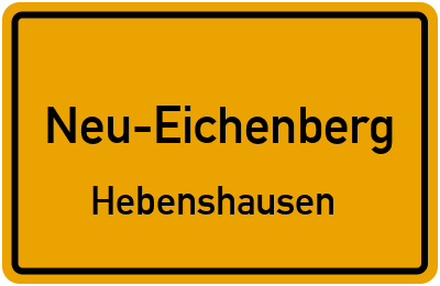 Ortsschild Neu-Eichenberg Hebenshausen