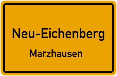 Ortsschild Neu-Eichenberg Marzhausen