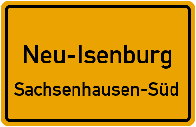 Straßenverzeichnis Neu-Isenburg Sachsenhausen-Süd
