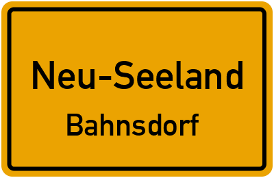 Straßenverzeichnis Neu-Seeland Bahnsdorf
