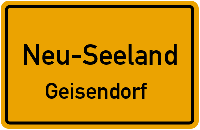 Straßenverzeichnis Neu-Seeland Geisendorf