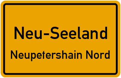 Straßenverzeichnis Neu-Seeland Neupetershain Nord