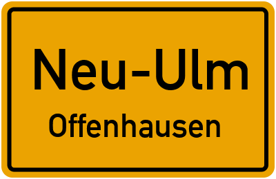 Ortsschild Neu-Ulm Offenhausen