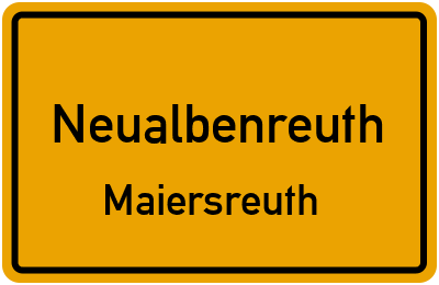 Straßenverzeichnis Neualbenreuth Maiersreuth